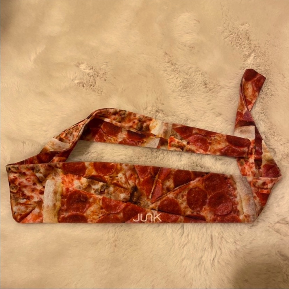 Junk brands Pizza print flex tie workout headband